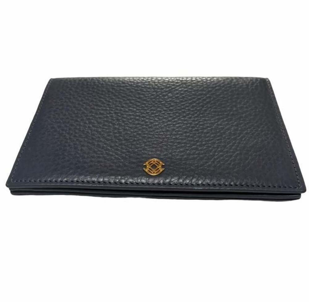 Dagne Dover Leather Bifold Wallet Blue